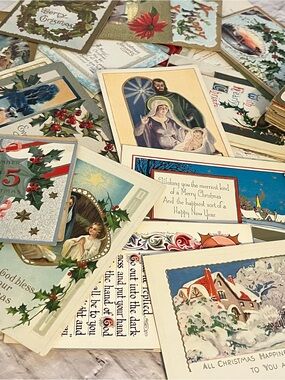 Antique Christmas PostCard Lot of five 5 random grab